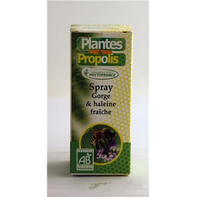 Spray gorge et haleine fraîche BIO plantes et propolis