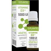 Vitamine D3 végétale extraite du lichen 1000 UI